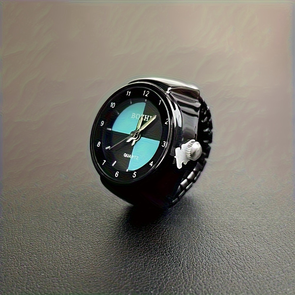 funky glow in the dark finger watches simple creative ring watches for men women unisex novelty accessory details 6