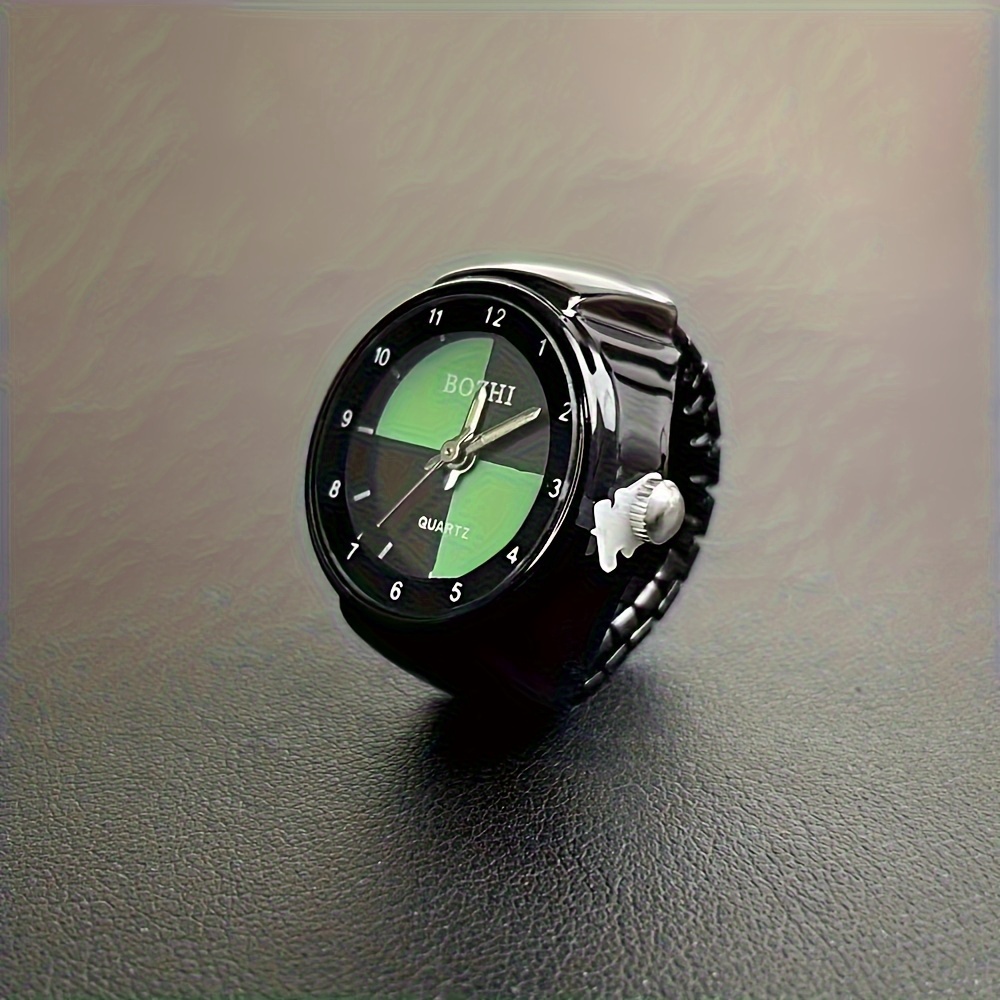 funky glow in the dark finger watches simple creative ring watches for men women unisex novelty accessory details 7